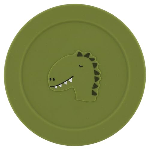 Trixie Pot à goûter en silicone avec couvercle - Mr. Dino - Récipient à goûter pour tout-petits - Doux, durable et étanche - Facile à nettoyer et parfait pour les déplacements - Sûr et respectueux de