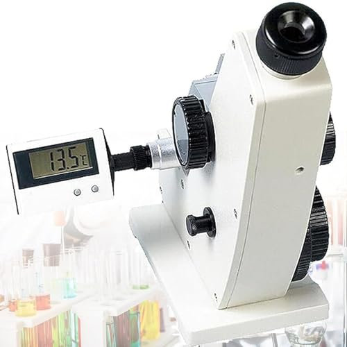 KJZQXYX Monokulares Abbe-Refraktometer, digitales Abbe-Refraktometer mit Einstellbarer Schärfe, 1,3000–1,7000 nD und 0–95%