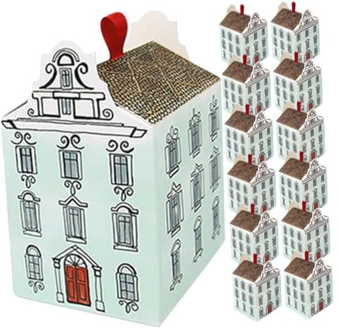 Beaupretty 20stücke Hausfoermige Papierboxen Fuer Suessigkeiten Stk Fuer Geschenke und Gastgeschenke Pralinenschachteln aus Pappe Hochzeit und Geburtstag