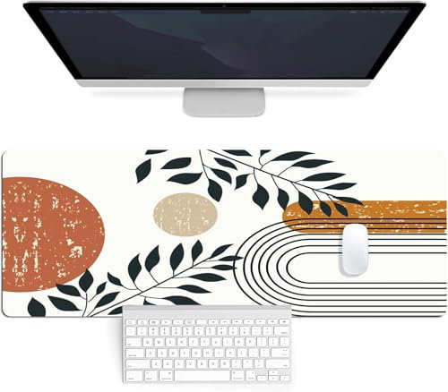 Mauspad - 80x30cm Mousepad - Gaming Mauspad mit Vernähte Kanten Wasserdicht Anti-Rutsch verbessert Präzision und Geschwindigkeit für Arbeit, Gaming und Studium(Stil-E)