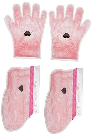 Ipetboom 2paare Feuchtigkeitsspendende Handschuhe Paraffinwachshandschuhe Handbehandlung Spa-fußabdeckung Pflegeleicht Wiederverwendbar Wärme Speichern Maximieren