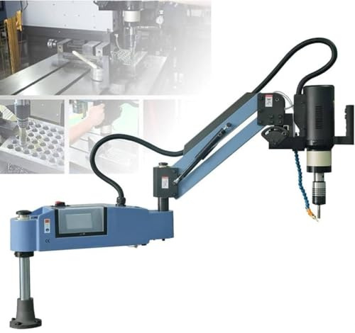 Roscadora eléctrica de alta precisión M3-M16 con pantalla táctil y cabezal universal, roscadora neumática multidireccional de 360°