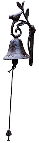 MUSISALY European Style Cast Iron Doorbell Dinner Bell Rustic Decor Hanging Bells for Garden