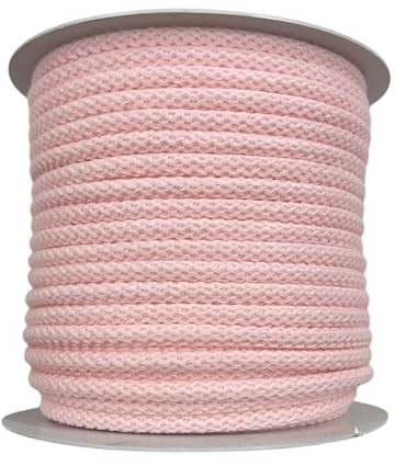VERDEZZA, Corda tricotin MM6 x 25 METRI, per scritte personalizzate, lavori uncinetto, fai da te (Rosa 23)