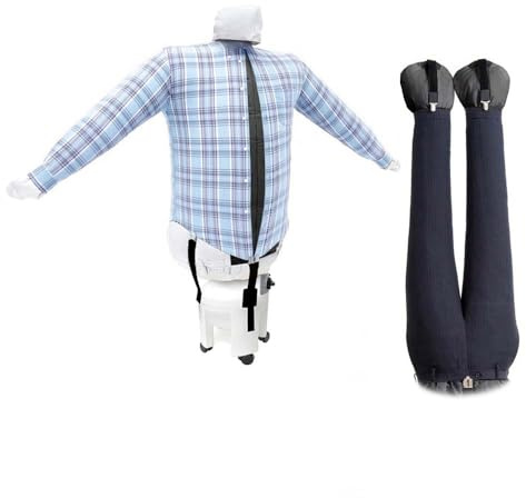 AEOLUS Bügelpuppe SA04 RE INOX energiesparendes Modell mit 4 Rädern trocknet und bügelt automatisch Hemden Blusen Polos Pullovern Hosen Jeans mit warmer Luft Bügelstation 2 Programme A++