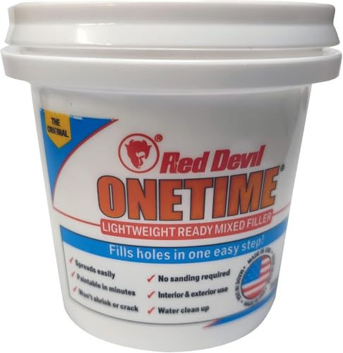 250ml - Red Devil Onetime Interior & Exterior Ready Mixed Lightweight Filler