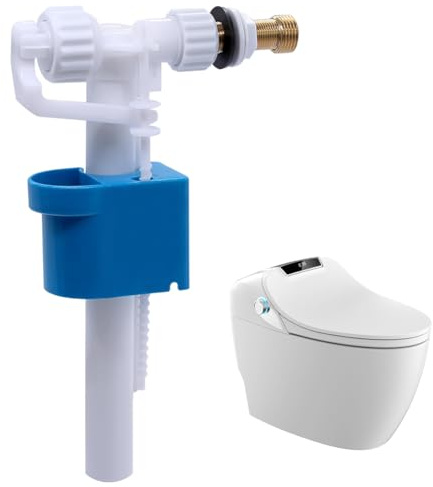 CEWROM Universal Füllventil, Stabile Wasserauslass-Toilettenspülkasten-Spülteile, G3/8 und G1/2 Messing Anschluß Spülkasten Ersatzteile für Kunststoff und Keramik Spülkasten