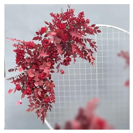 ZYFHYU Wedding Flower Simulation Artificia Silk Flowers Arch Round Pavilion Art Window Decoration Wedding Props for Wedding(Color4 L)