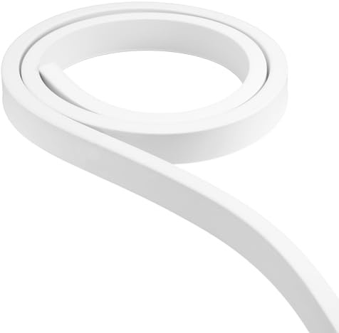 Innconee 1pcs 3/4 Thick x 1-3/5 Wide Flexible Flatstock Molding 8' Feet Long Trim Molding PU Baseboard Decorative for Wall Corners Cabinet Edges Countertops Villas Hotels Suites Wall Tiles