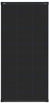 enjoy solar® Panel solar monocristalino 150W 12V con tecnología HPBC – Alta eficiencia 25%, células solares de 182mm, Full Black, ideal para autocaravana, balcones, caseta de jardín y barco