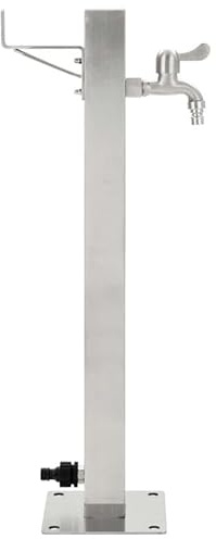Colonne d'eau de jardin en acier inoxydable - Carré de 65 cm - Durable et résistant aux intempéries - Arrosage parfait pour la pelouse et le jardin - Design moderne pour les amateurs de plein air