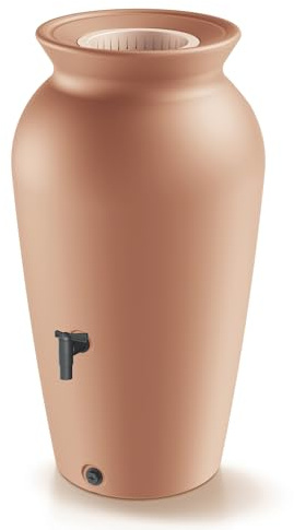 YourCasa Serbatoio dell'acqua piovana da 120 – 230 litri [DropCatcher] con filtro e rubinetto, in plastica, antigelo, serbatoio per acqua piovana, serbatoio per acqua piovana da giardino, serbatoio