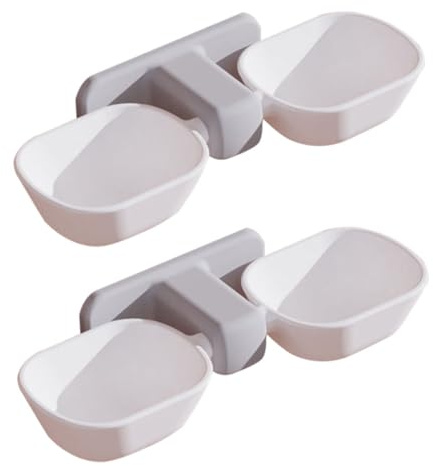 UKCOCO 2pièces Mangeoire Murale pour Chat Distributeurs De Nourriture Gamelle avec Protection du Cou Fixation Murale pour Animaux