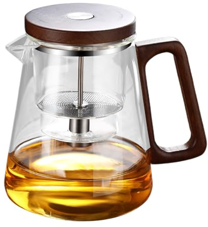 Uoqpty Tetera – Tetera con mango antiquemaduras con infusor | Resistente al calor 800 ml jarra para hervir agua, elaboración de cerveza, viajes, oficina, hogar, playa