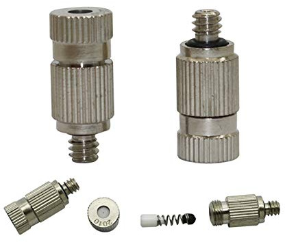 ugello a spruzzo ad alta pressione, Ugelli da 0,1~0,5 mm, sistema di raffreddamento for attrezzature di irrigazione con ugelli for serre, 3 ugelli atomizzatori in acciaio inossidabile(0.3 Mm Mist)