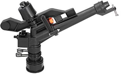 Socobeta Långtäckande Justerbar Slagsprinkler för Trädgårdsgräsmatta, Design med Dubbla Munstycken, Automatisk Sprinklerbevattning - ABS-material - 14,6 X 9,8 Tum