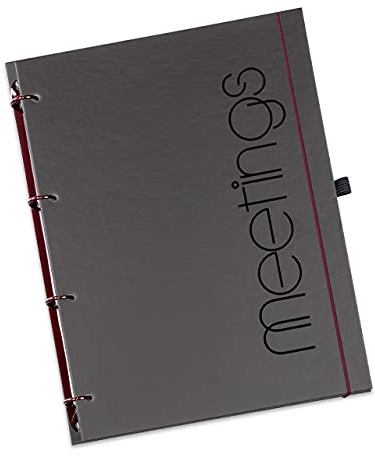 flexiNotes MEETINGBOOK A4, Typ: Meetings, Schwarzrot, 75 Blatt Gesprächsnotizen - Ring S