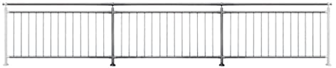 TIBU Geländer senkrechte Streben Balkon Terrasse Brüstung in der Länge: 5260 mm Höhe:900 mm