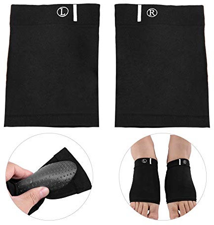 Arch Support, Fußstütze elastische Binde, 1 Paar Akupressurschuhe Orthopädische Stützbogenpolster zur Schmerzlinderung, Fersenschutzkissen Fersenpolster