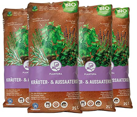 Plantura Bio-Kräuter- & Aussaaterde, torffrei & klimafreundlich, mit Perlite, 80 L