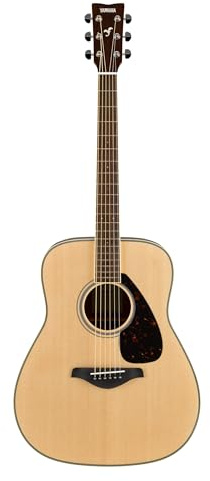 YAMAHA FG820 Akustikgitarre – Dreadnought-Korpus in voller Größe, Mensur 24,96″, Massive Fichtendecke, Mahagoni‑Boden & -Zargen, Palisandergriffbrett, Stahlsaiten – Natur