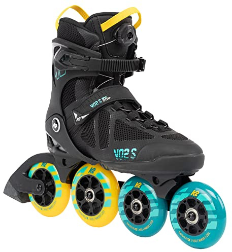 K2 Skates Unisex Inline Skates VO2 S 100 X BOA, Black - Blue - Yellow, 30G0142.1.1.110