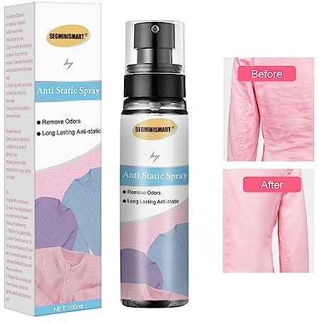 Spray Antistatisch,Antistatik Spray,Antistatik Spray Kleidung,Anti Static Spray,Antistatik Spray für Kleidung,Textilien,Möbel und Auto Reduziert Statische Aufladung 100ml NEW