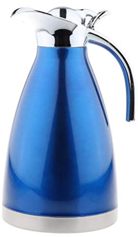 misppro Thermo-Kaffeekaraffe 1,5 Liter, robust, Wärmespeicherung für mehr als 24 Stunden, vakuumisoliert, Kaffeekanne, Finish - Blau