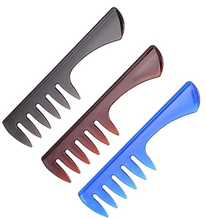 minkissy 3piezas Peine Para Peinar De Horquilla Para Hombre Dientes Anchos Peine De Cabello Accesorios De Peluquería Hogar Tienda