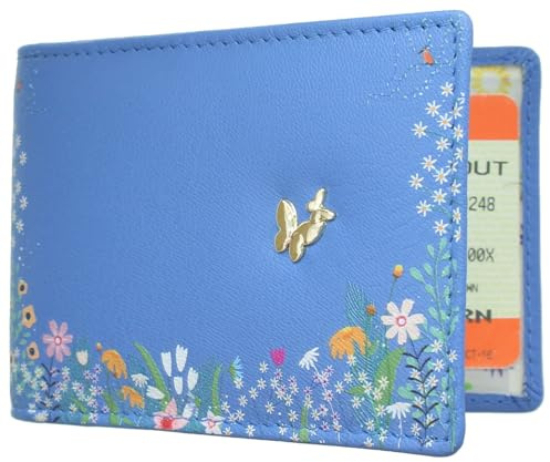 Mala Leather Shiloh Collection 690TC_96 - Soporte para billetes de viaje y temporada, Blue, Talla única, Moderno