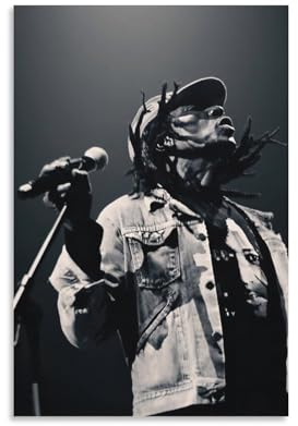 Alpha Blondy Foto-Leinwand, Poster, dekoratives Gemälde, Wandkunst, Bild, Druck, moderne Dekoration, 30 x 45 cm