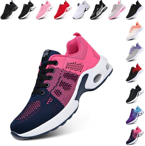 Hitmars Scarpe da Running Corsa Donna Scarpe da Ginnastica Fitness Sportive Respirabile Leggero Running Sneakers Basse Interior Casual all'Aperto Rosso EU 37