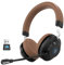 Wireless Headset, Bluetooth Headset with Microphone, AI Noise Canceling Mic & USB Dongle, 45Hrs Talktime Wireless Headphones with Mic Mute for Office/PC/Laptop/Call Center/Meeting/Teams