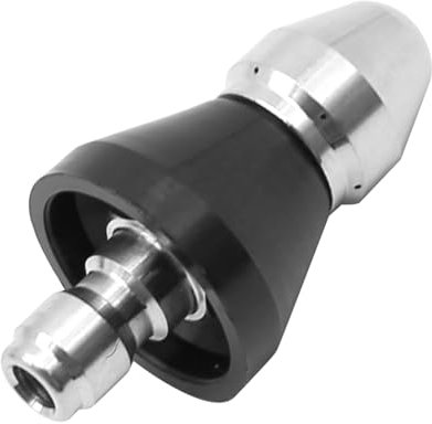 Hoypeyfiy 3/8 Inch Heavy Duty Pressure Washer Sewer Jet Nozzle Connector, Stainless Steel Pressure Washer Nozzle Quick Connector, Sewer Cleaning Heads Jet Nozzle Drain