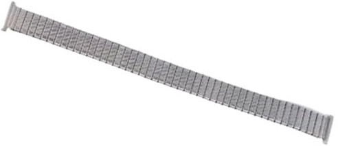 THBGTCNQ Edelstahl elastische Feder Uhrenarmband 10 mm 12 mm 14 mm 16 mm 18 mm 20 mm elastisches Metallarmband Männer Frauen elastische Uhrenkette(Silver,10mm)