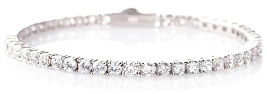 Tennisarmband Damen 925 Silber – 3mm breit, 17cm lang – Zirkonia Armband für Damen, eleganter Silberschmuck – Lucoro