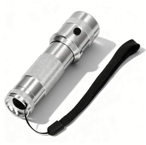 Lampe de Poche de la Couleur de Couleur LED, 10 Couleurs en 1 Lampe de Poche RVB en Argent IPX4 Lampe de Poche Multicolore Imperméable Rouge Vert Idéal pour la Vision Nocturne
