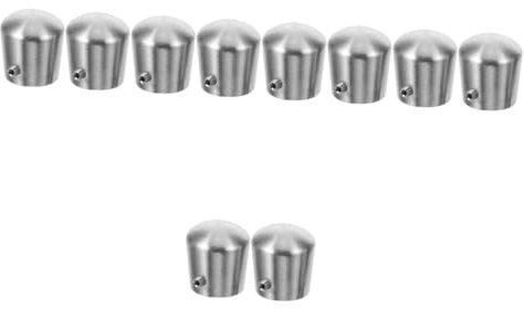 Artibetter 10pièces Embouts De Acier Pour Barres De Soutien Capuchons De Pour Tubes Accessoires De Raccordement Pour De Sécurité