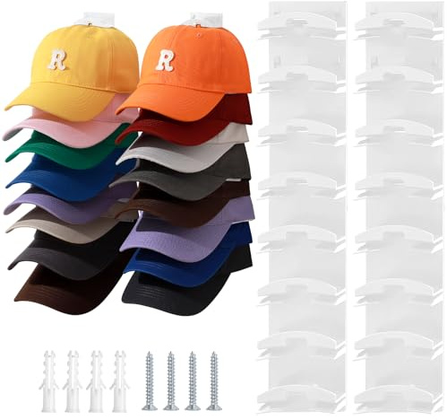 Jcocylse Kappenhalter & Cap Organizer – Praktische Cap Halterung Wand für ordentliche Aufbewahrung Geeignet zur Verschiedener Mützen Aufbewahrung