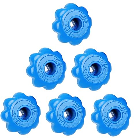 POPETPOP 6 Stück Handrad für Absperrventil aus Aluminium in Blau Praktisches Kugelhandrad Installieren und Bequem zu Bedienen