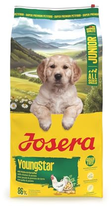 JOSERA Junior YoungStar pollo e patate (1 x 12,5 kg), cibo secco di alta qualità per cani in crescita, cibo per cuccioli per razze medie e grandi per un'alimentazione ottimale, senza cereali