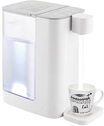 WOLEGM Distributore di acqua calda da 2000 W, serbatoio da 3 l, 5 temperature (45-100 °C), 45 dB, silenzioso, sicurezza per bambini, per tè/caffè, distributore di bevande elettriche, distributore