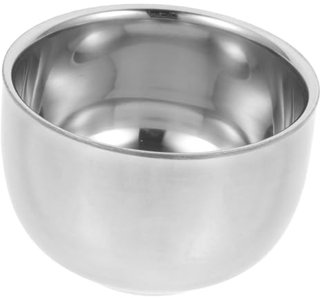 VERDANVERSE Cuenco De Afeitar De Acero Inoxidable [1 Unidad] Base Estable, Superficie Lisa, Gran Capacidad Para Espuma, Herramienta De Afeitado Durable Para Hombres, Uso Doméstico y Profesional