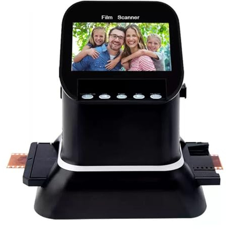 Slides Scanner, Quick Conversion of Old Photos to Digital, 35mm to Digital Slide Scanner, 22MP Slide Negative Scanner, 4.3-inch Large Screen and Port