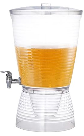 Distributeur de Boissons Grand Format avec Robinet 10 Litres - Fontaine À Boissons Froides - Récipient à Jus Bière Limonade Thé pour Restaurant Fête Garde-Manger Cuisine Eau Glacée Vin
