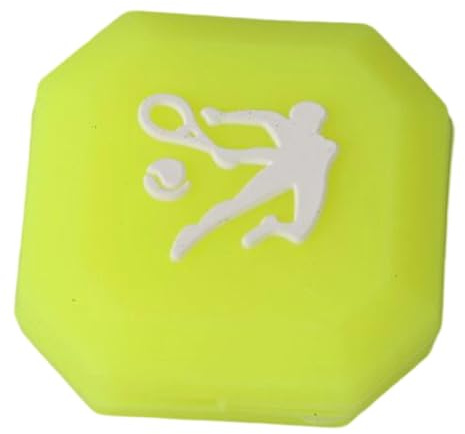 Qianly Amortisseur de Vibrations pour Raquettes de Tennis, Réduit Les Vibrations des Cordes, Cadeaux, Ornements, Installation Facile, Amortisseur de Vibratio, Jaune Fluo