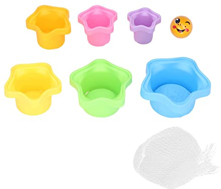 Gobelets empilables, Jouet éducatif en Plastique de Forme sûre pour fête prénatale, 6 Mois et Plus