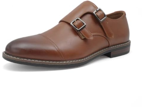 Finishing & Sewing Zapatos de vestir Oxford para hombre, puntera con doble correa de monje