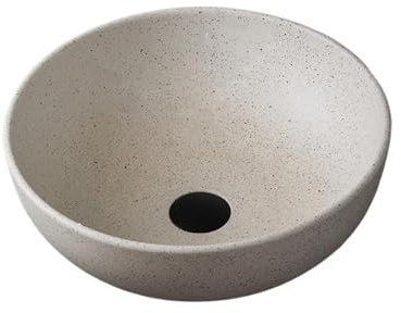 SDVantage Bathroom Countertop Basin Single Ceramic Bathroom Round Washbasin Household Outdoor Vessel