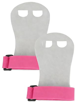KAKFEL Maniques Gymnastique Fille Enfants Lot de 2, Taille S, Rose. Prise Sûre Anti-ampoules pour Barres, Anneaux & Calisthenics. Support Poignet Confortable.